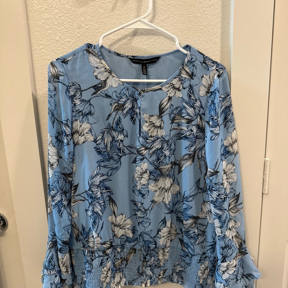 Floral Blue Women's Top